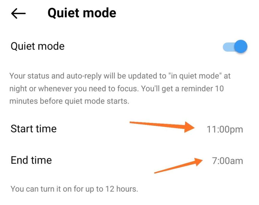 Instagram quiet mode